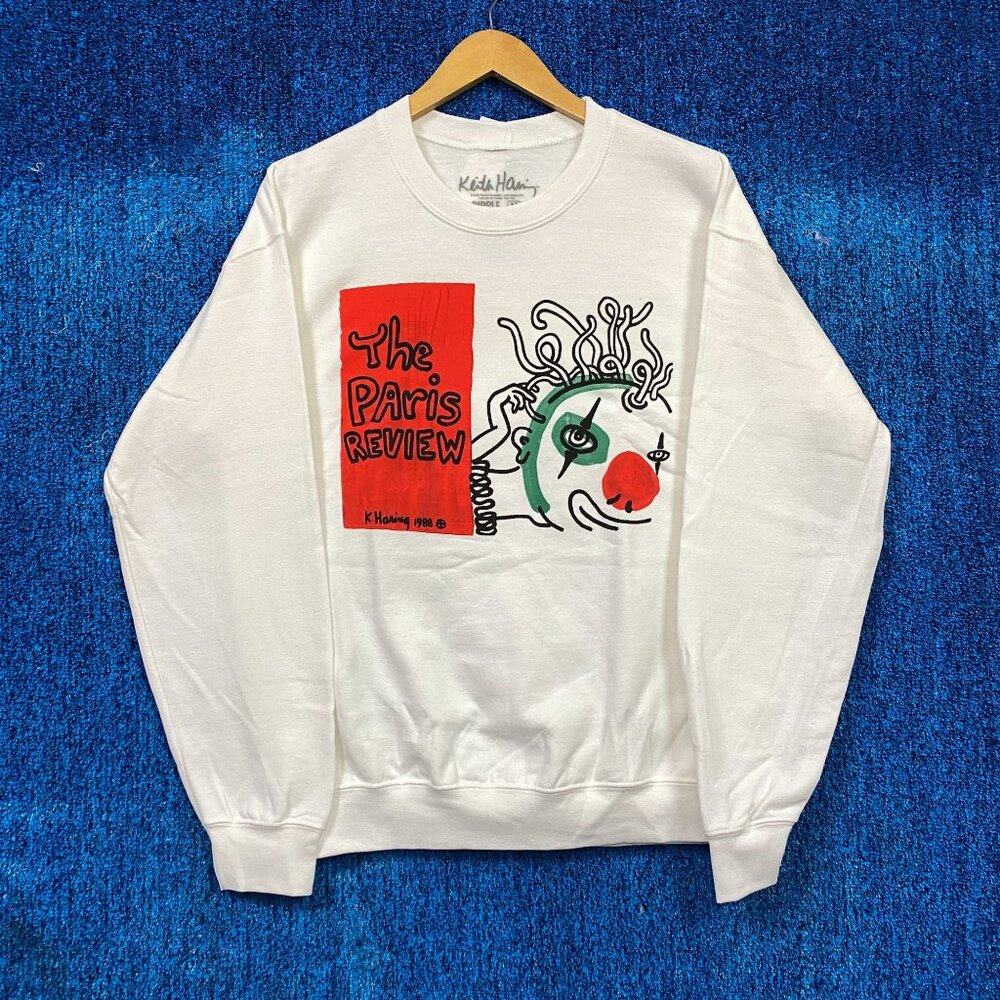 Urban Outfitters White Crewneck Sweatshirt with Red & Green Graphic